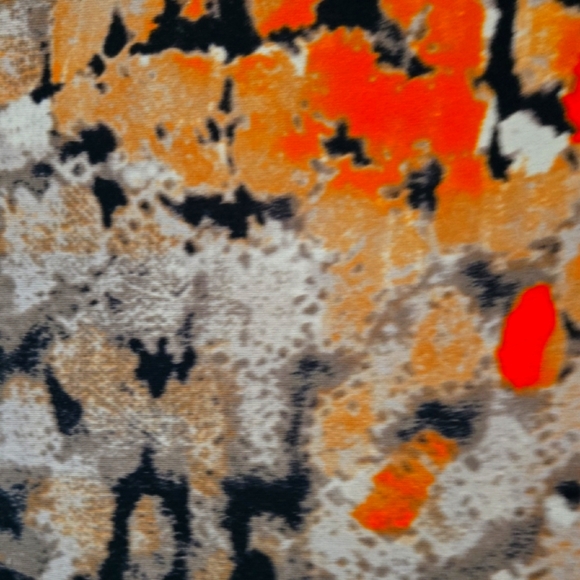 Beige by eci Black and Orange Sheath Dress with Bateau Neckline - Picture 3 of 6